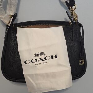 COACH Cary Soft Pebble Leather Crossbody Bag Nwt